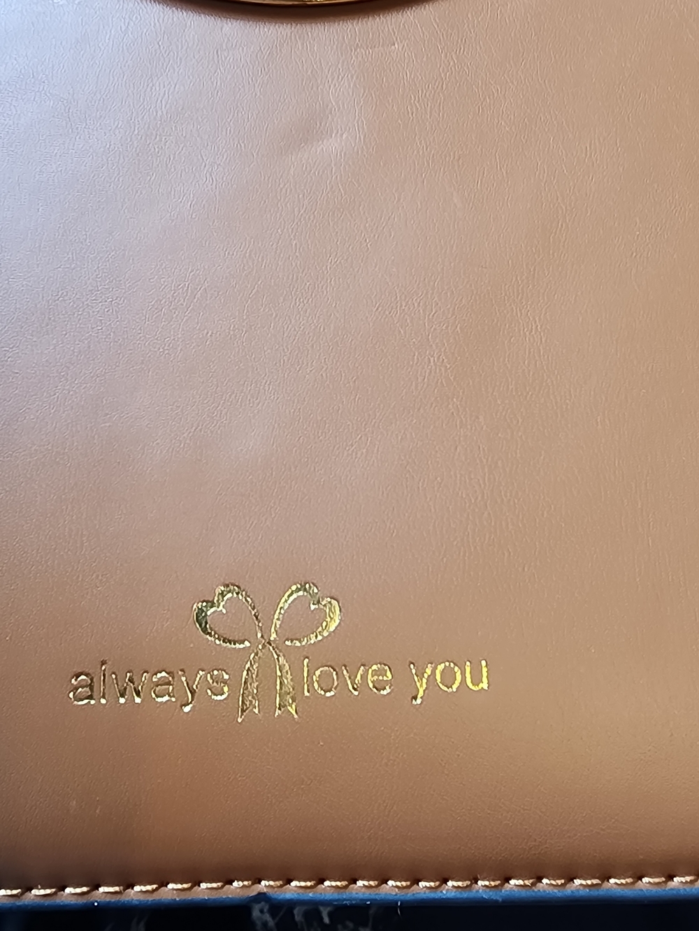 Always Love You Cognac Faux Leather Crossbody Satchel | 9" x 7" x 3.5" - Picture 6 of 7